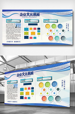 創意企業文化展板設計素材模板與網站建設指南